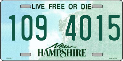 NH license plate 1094015