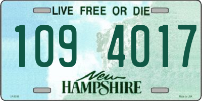 NH license plate 1094017