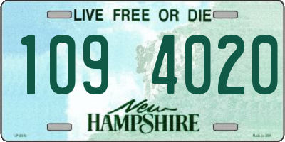 NH license plate 1094020