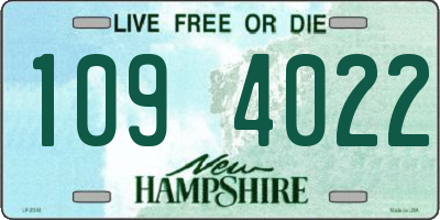 NH license plate 1094022