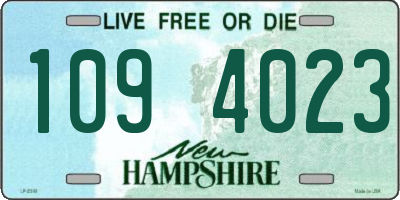 NH license plate 1094023