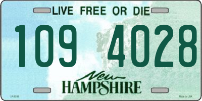 NH license plate 1094028