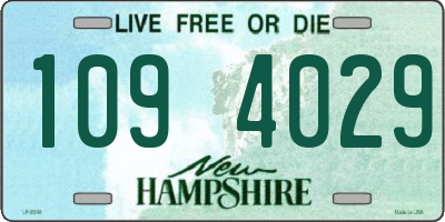 NH license plate 1094029