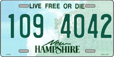 NH license plate 1094042