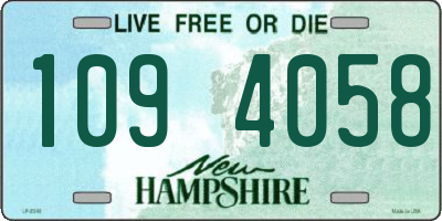 NH license plate 1094058