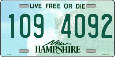 NH license plate 1094092
