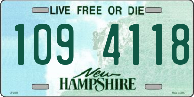 NH license plate 1094118