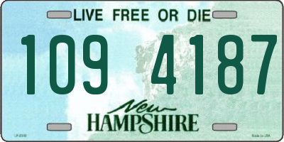 NH license plate 1094187