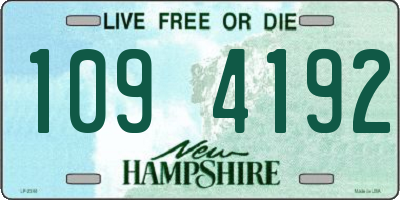 NH license plate 1094192