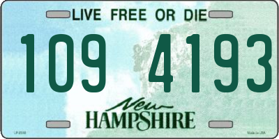 NH license plate 1094193