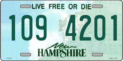 NH license plate 1094201