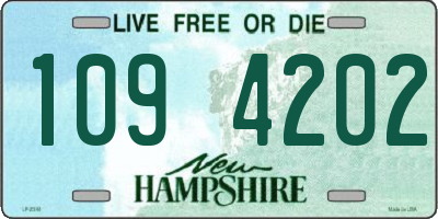 NH license plate 1094202