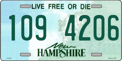 NH license plate 1094206