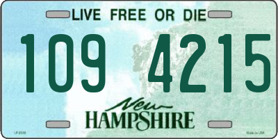 NH license plate 1094215
