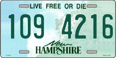 NH license plate 1094216