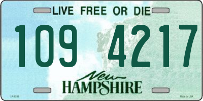 NH license plate 1094217
