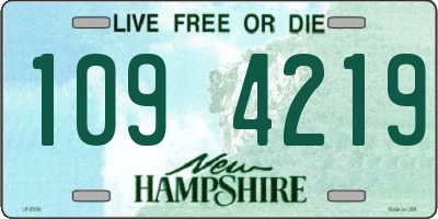 NH license plate 1094219