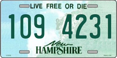 NH license plate 1094231
