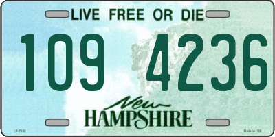 NH license plate 1094236