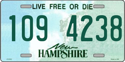 NH license plate 1094238