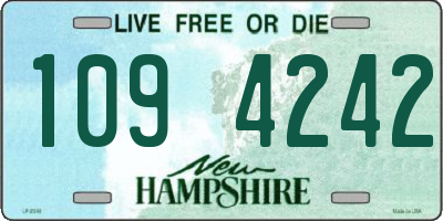 NH license plate 1094242