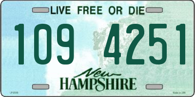 NH license plate 1094251