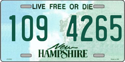 NH license plate 1094265
