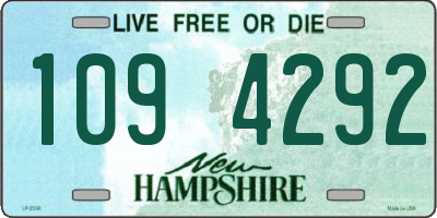 NH license plate 1094292