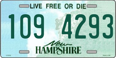 NH license plate 1094293