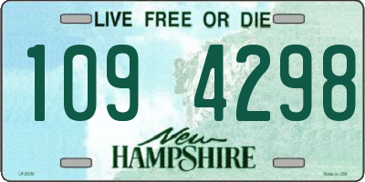 NH license plate 1094298
