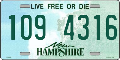 NH license plate 1094316