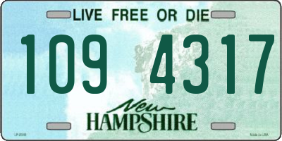 NH license plate 1094317