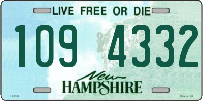 NH license plate 1094332