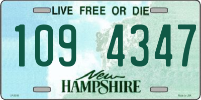 NH license plate 1094347