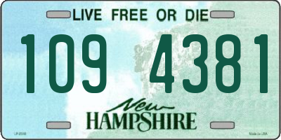 NH license plate 1094381