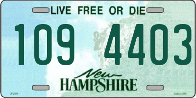 NH license plate 1094403
