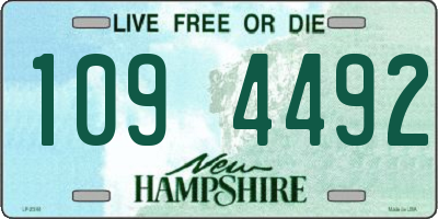 NH license plate 1094492