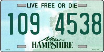 NH license plate 1094538