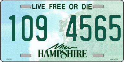 NH license plate 1094565