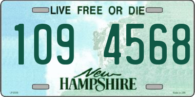 NH license plate 1094568