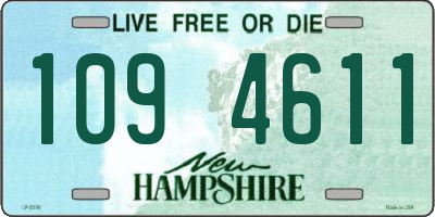 NH license plate 1094611