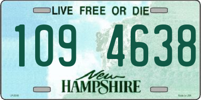 NH license plate 1094638