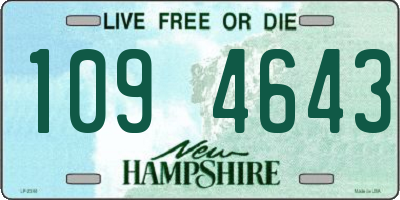 NH license plate 1094643