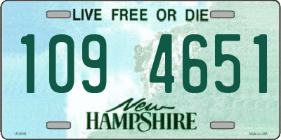 NH license plate 1094651