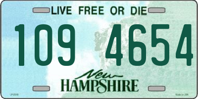 NH license plate 1094654