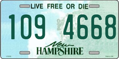 NH license plate 1094668