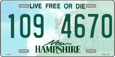 NH license plate 1094670
