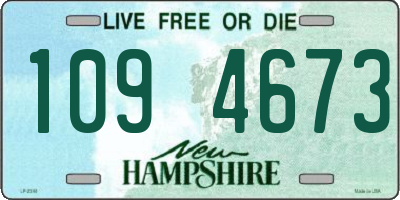 NH license plate 1094673