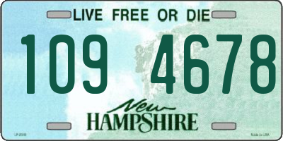 NH license plate 1094678