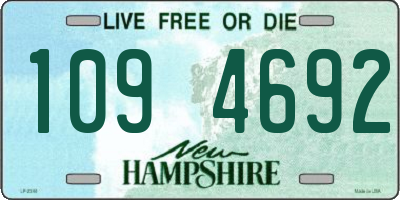 NH license plate 1094692